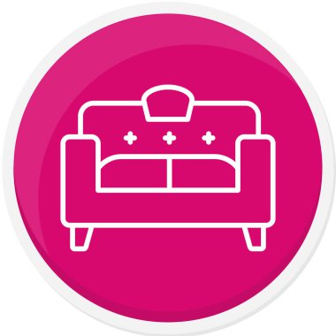 kanepe ikonu vektör illüstrasyonu