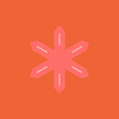 Kar Tanesi ikonu. Web tasarımı için vektör illüstrasyonu