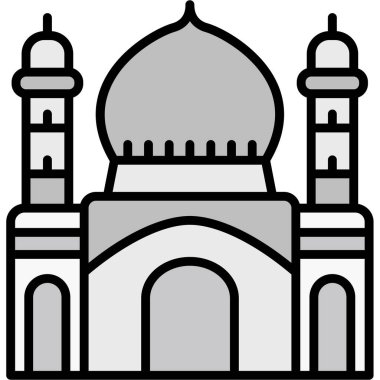 cami inşa vektör illüstrasyonu