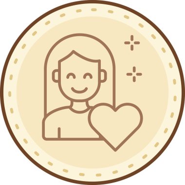 Aşk. Web simgesi basit illüstrasyon