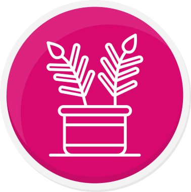 Bitki. Web simgesi basit illüstrasyon