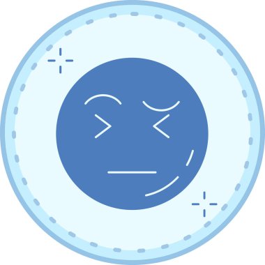 hüzünlü simge, vektör illüstrasyonu