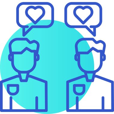 Bir çift aşkın vektör çizimi