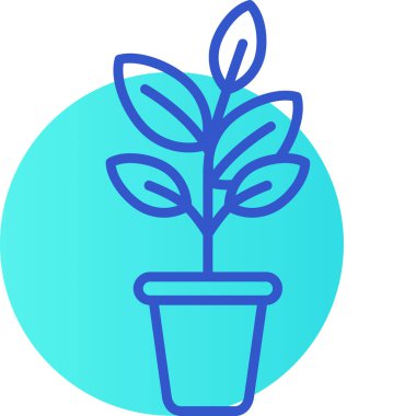 Bitki. Web simgesi basit illüstrasyon