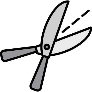 Makas simgesi. vektör illüstrasyonu