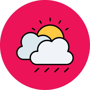 Bulut. Web simgesi basit illüstrasyon