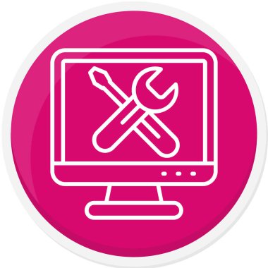 Bilgisayar. vektör basit illüstrasyon