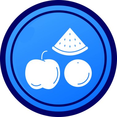 Elma meyvesi mavi dairede