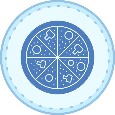 pizza. Web simgesi basit illüstrasyon