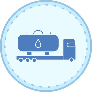 Petrol tankeri simgesi, vektör illüstrasyonu