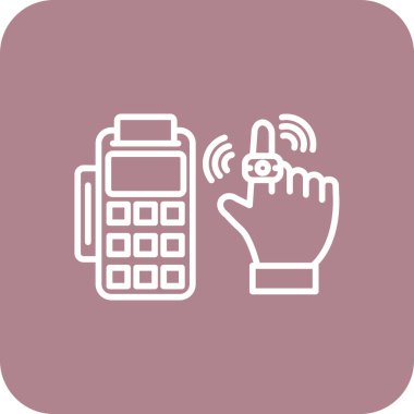 nfc terminal simgesi, vektör illüstrasyonu