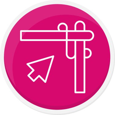 Ok. Web simgesi basit illüstrasyon