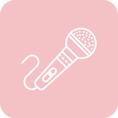 Modern mikrofon simgesinin vektör çizimi