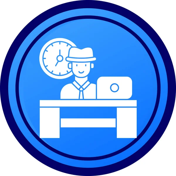 İş adamı simgesi, vektör illüstrasyonu