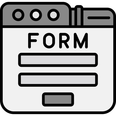 Web ve tasarım satırı vektör simgesi