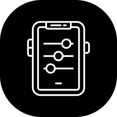 Cep telefonu simgesi, vektör illüstrasyonu