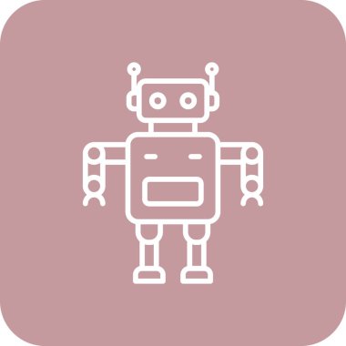 robot ikon vektör illüstrasyonu