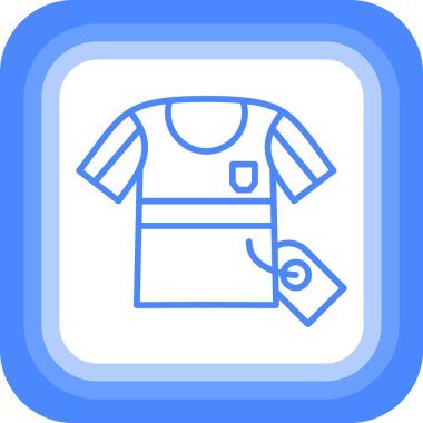 Bir t-shirt simgesinin vektör illüstrasyonu