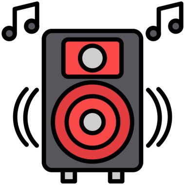 Müzik. Web simgesi basit illüstrasyon