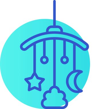 Ay ikonu vektör illüstrasyonu