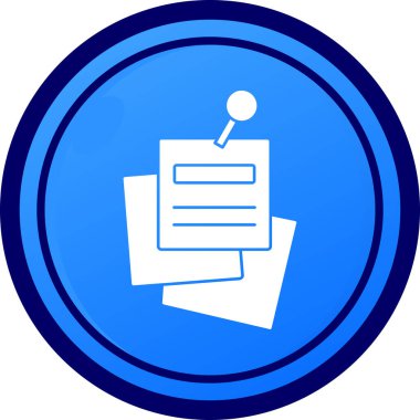 kalem simgesi olan belge. Web için kağıt vektör simgelerine sahip belgenin basit illüstrasyonu