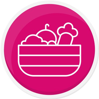 Modern yiyecek simgesinin vektör çizimi