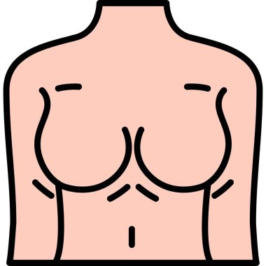 Kadın vücudu. Web simgesi vektör illüstrasyonu