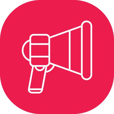 megafon basit simgesi, vektör çizim