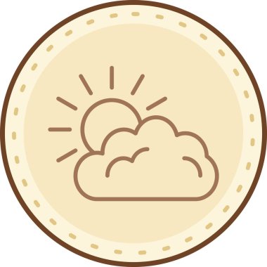 Bir bulut simgesinin vektör illüstrasyonu