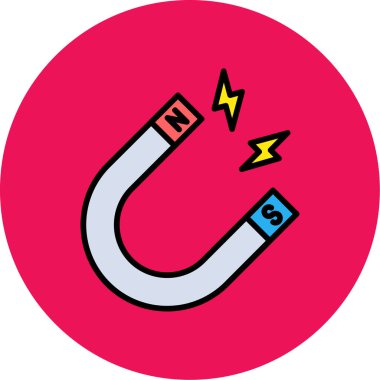 Mıknatıs Web simgesi basit illüstrasyon