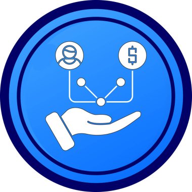 Para simgesinin vektör illüstrasyonu