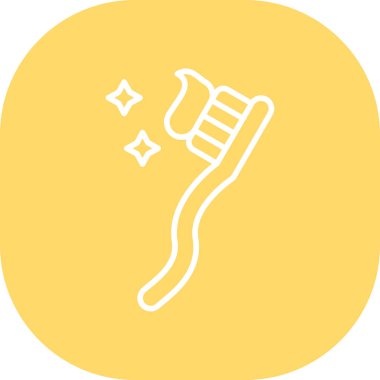 Bir fırça simgesinin vektör illüstrasyonu