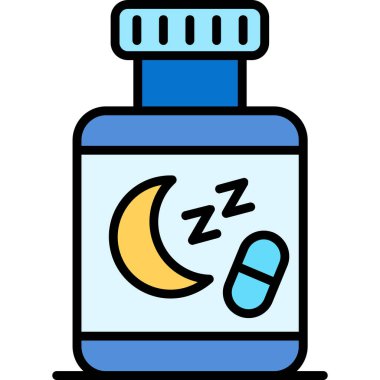 uyku şişesi simgesi, vektör çizimi