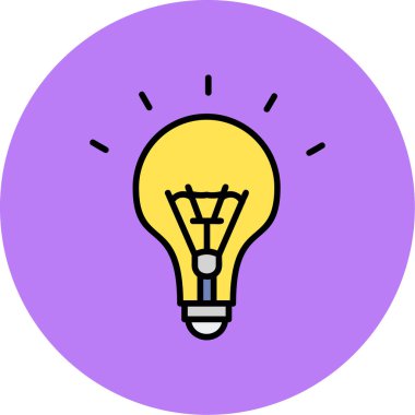 ampul simgesi vektör illüstrasyonu