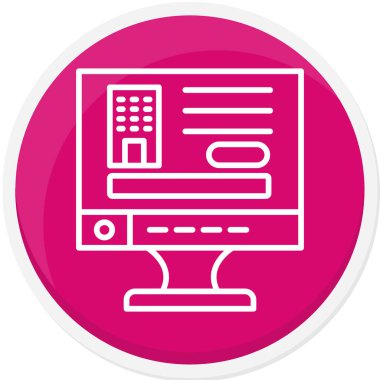 Monitör. Web simgesi basit illüstrasyon