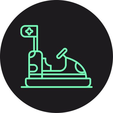 Tampon araba simgesi, vektör illüstrasyonu basit tasarım