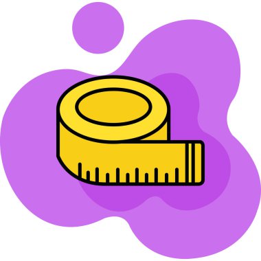 Teyp simgesi, vektör illüstrasyonu basit tasarım ölçülüyor