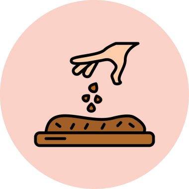 tohum simgesi, vektör illüstrasyonu basit tasarım