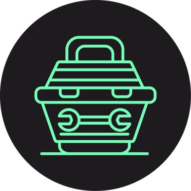 araç kutusu simgesi, vektör illüstrasyonu basit tasarım