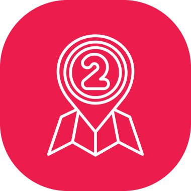 Madalya simgesi, vektör illüstrasyonu