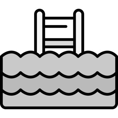 Tekne ikonu. Web için tekne vektör simgelerinin özet çizimi