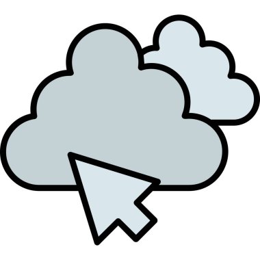 Bulut. Web simgesi basit illüstrasyon