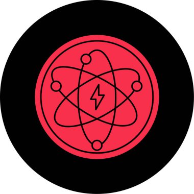 atom vektörü simgesi modern illüstrasyon