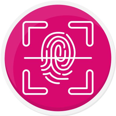 parmak izi simgesi, modern vektör illüstrasyonu