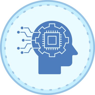 Beyin simgesinin vektör illüstrasyonu