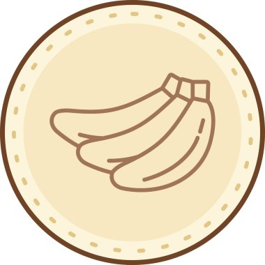 Muzların düz vektör simgeleri