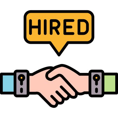 görev simgesi renk ana hatları vektörü