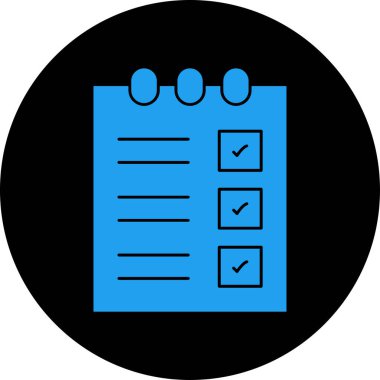 Yapılacaklar listesi simgesi soyut bir grupta izole edildi