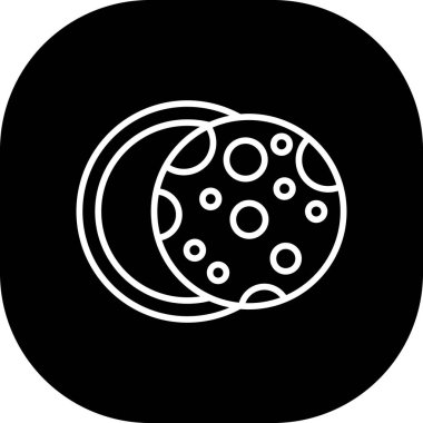 Ay ikonu vektör illüstrasyonu