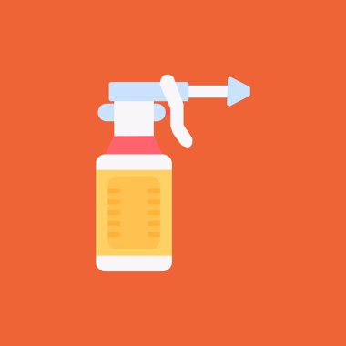 İzole edilmiş tek bir şırınga simgesinin vektör çizimi